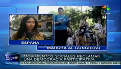 Protesta en Madrid exige renuncia de Mariano Rajoy