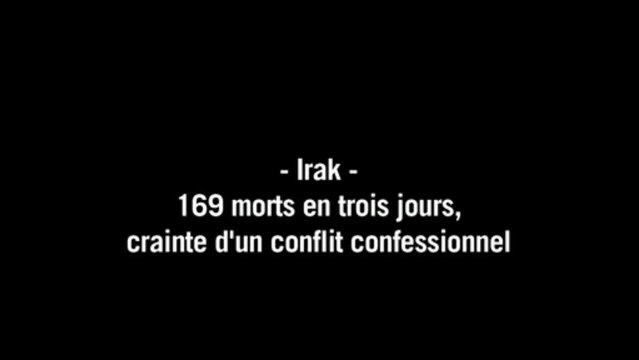 Irak: 169 morts en trois jours, crainte de conflit confessionnel