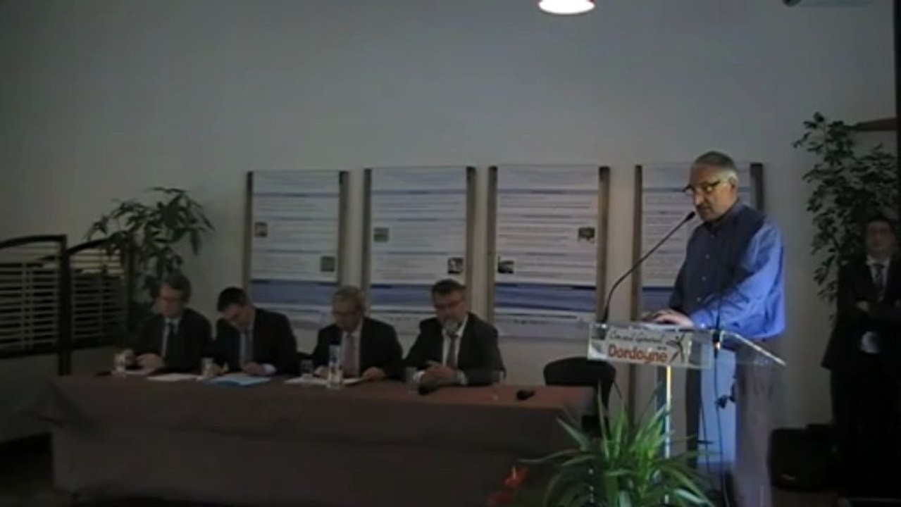 Contrat Territorial Doue 2013 - 2017 discours de Bernard  Vauriac President du Parc Naturel Périgord Limousin
