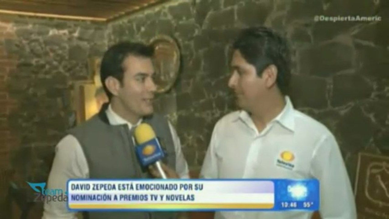 David Zepeda @davidzepeda1 habla sobre su nominación #MejorActorProtagónico Premios TVyNovelas 2013