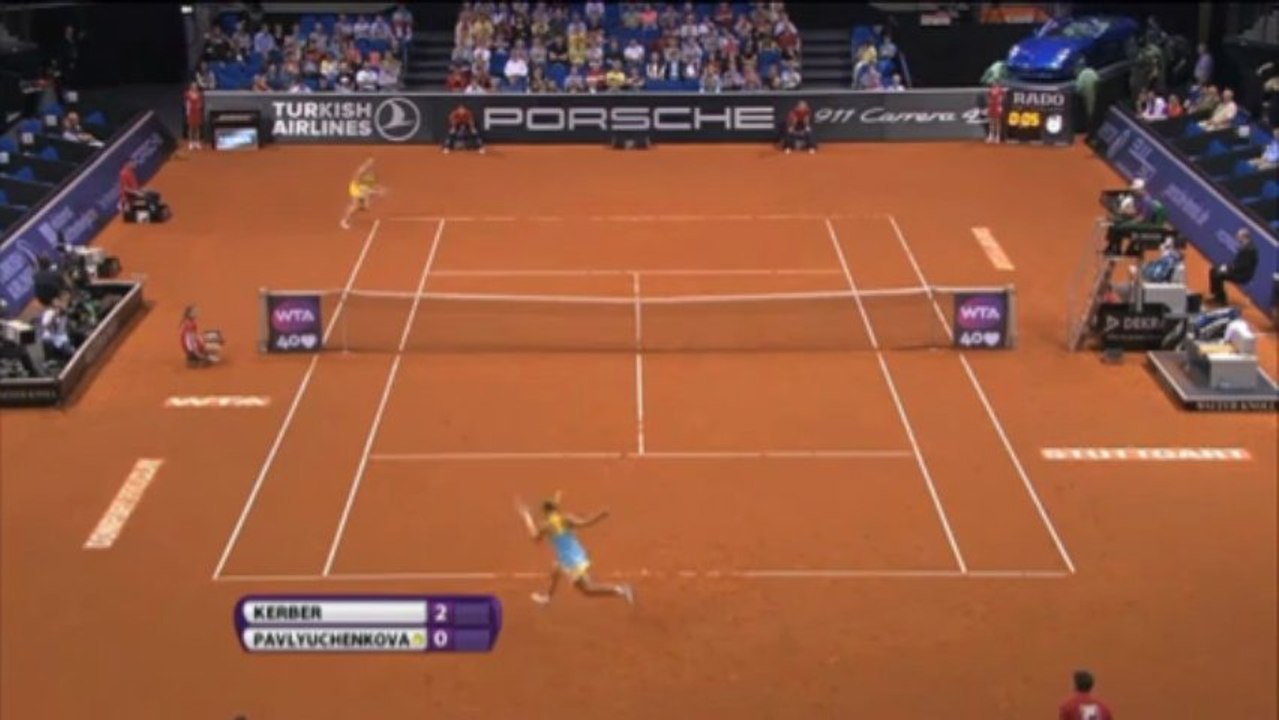Stuttgart: Kerber walzt Pavlyuchenkova nieder