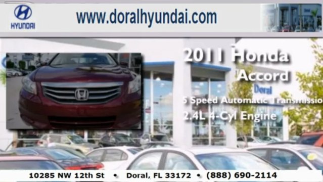 Miami 2011 Honda Accord LX-P Sedan @ Doral Hyundai - S693758A