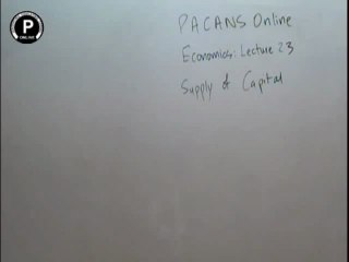 Economics lec 23 supply of capital
