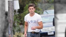 Zac Efron Rocks a Tattoo on Movie Set