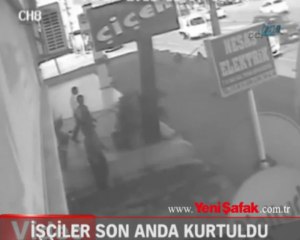 İşçiler son anda kurtuldu!