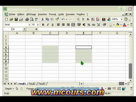 Tutoriel EXCEL 2003: Cours N°8 Sélectionner des cellules