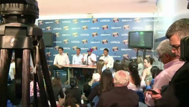 Capriles anuncia que impugnará eleições na Venezuela