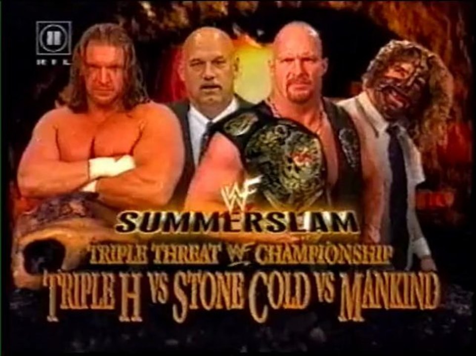 Triple h vs stone cold vs mankind - summerslam 1999 (german)