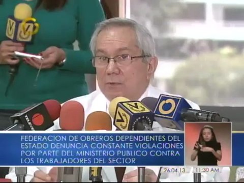 Federación de obreros dependientes del Estado denuncian constantes violaciones por parte del Ministerio Público