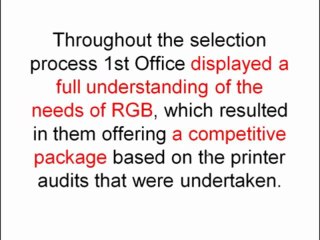 Print Solution Bath Testimonial for 1st Office