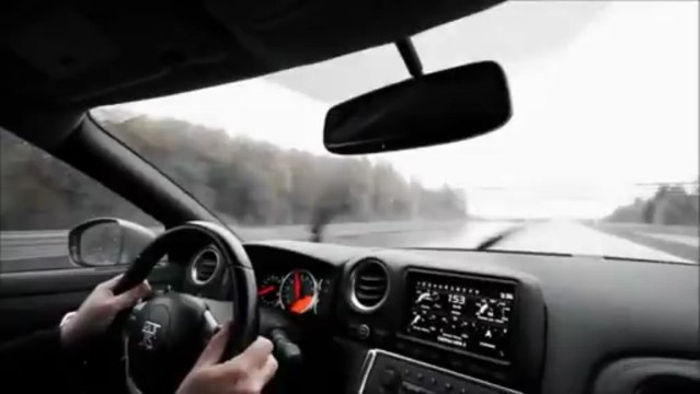 Nissan GT-R Drifting, Revving, On Board