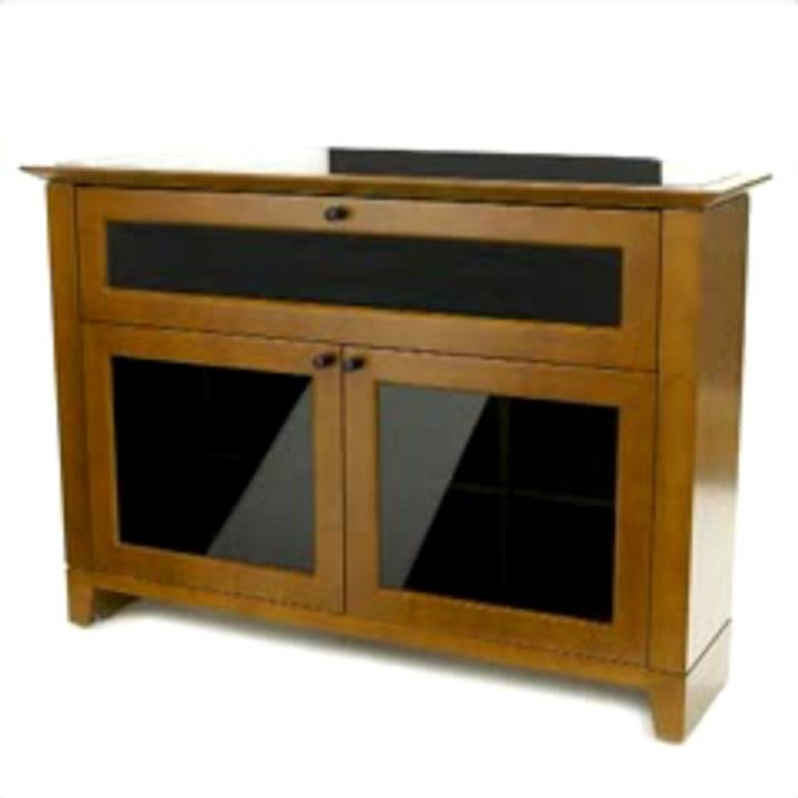 BDI Novia 8424 Double Wide Enclosed Cabinet - Cocoa Stained Cherry