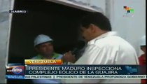 Presidente Maduuo inspecciona complejo eólico en la Guajira