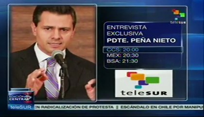 Entrevista exclusiva con Enrique Peña Nieto por teleSUR