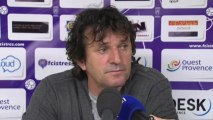 Conférence de presse FC Istres - EA Guingamp : José  PASQUALETTI (FCIOP) - Jocelyn GOURVENNEC (EAG) - saison 2012/2013