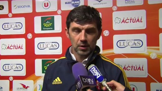 Conférence de presse Stade Lavallois - RC Lens : Philippe HINSCHBERGER (LAVAL) - Eric SIKORA (RCL) - saison 2012/2013