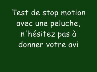 Test stop motion avec une peluche