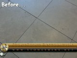 Travertine Restoration Before and After, clean, polish, seal, buffing in Studio City CA