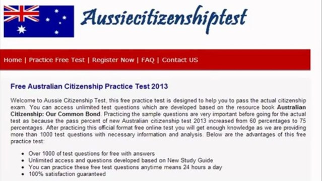 Australian Citizenship Practice Test - Free Sample Questions