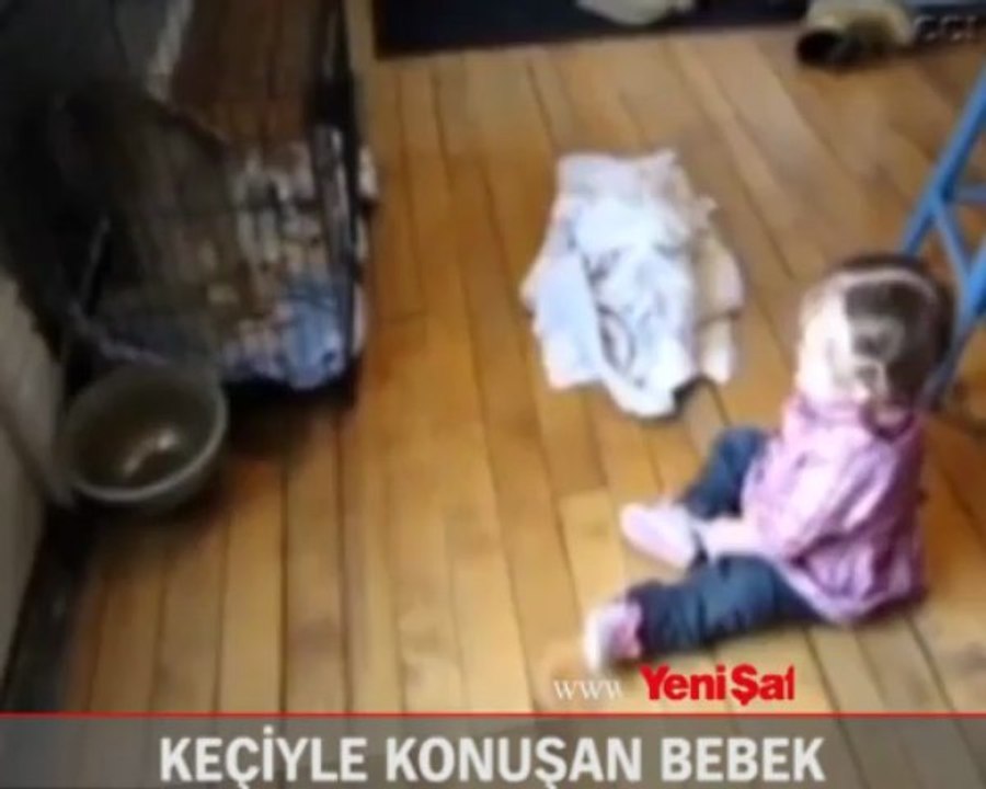 Keçiyle konuşan bebek