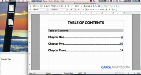 How To Hyperlink A Table of Contents in Open Office
