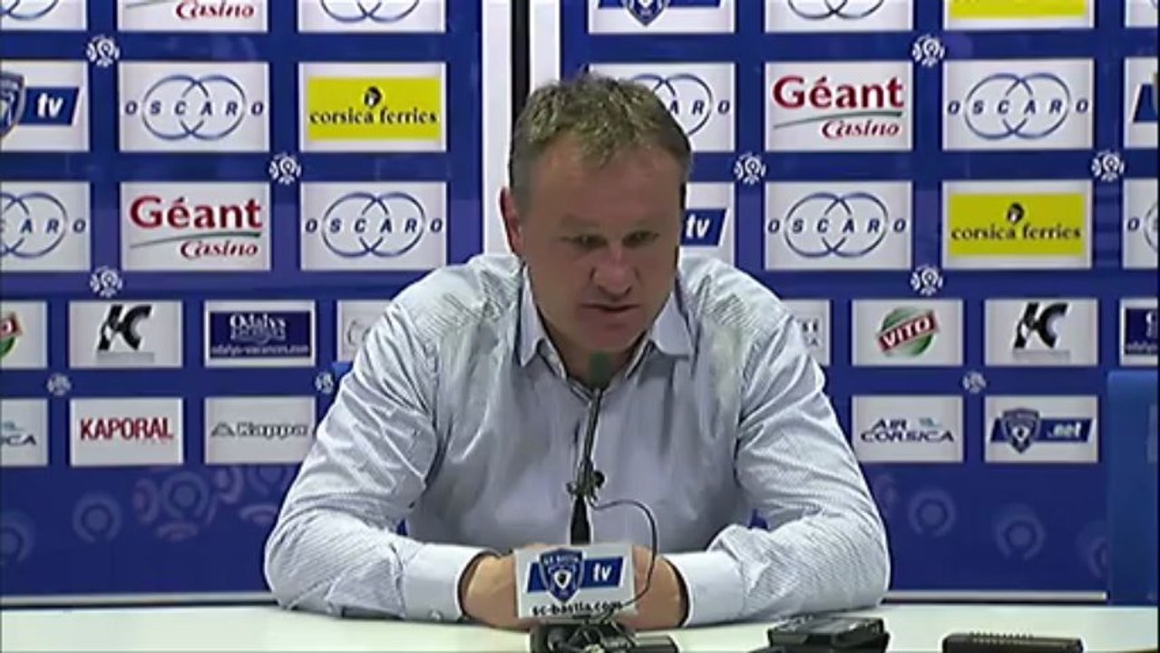 Conférence de presse SC Bastia - Toulouse FC : Frédéric HANTZ (SCB) - Alain  CASANOVA (TFC) - saison 2012/2013