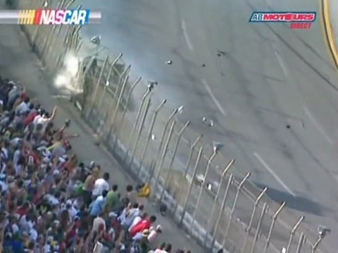 Nascar Sprint Cup Series 2009 Talladega Finish Edwards Massive flips