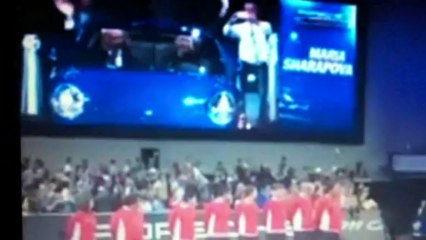 Maria Sharapova Driving Porsche at Tennis Court in 2013 - thesportsclash.blogspot.com