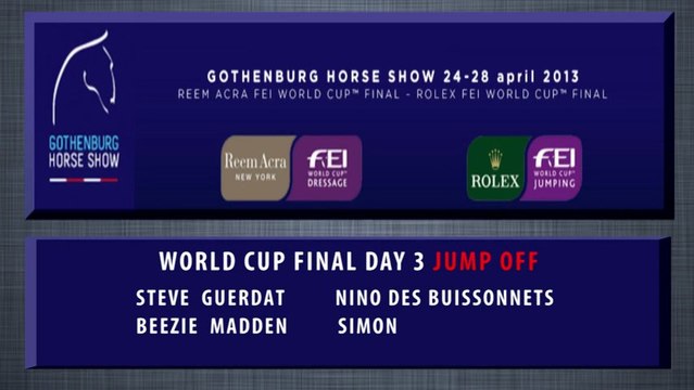 Goteborg FEI Rolex World Cup –Final JUMP OFF , - Steve Guerdat , - Beezie Madden -28 april 2013-