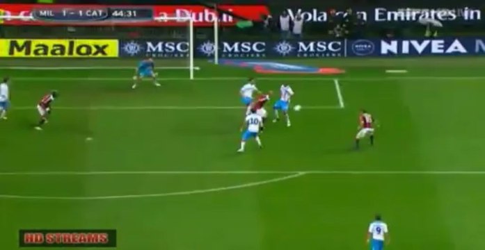 Milan vs Catania 1:1 Flamini