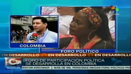 Comenzó foro para la participación política en Colombia