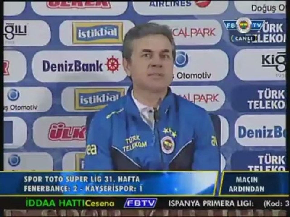 Aykut Kocaman'ın Basın Toplantısı  Fenerbahçe:2 Kayserispor:1