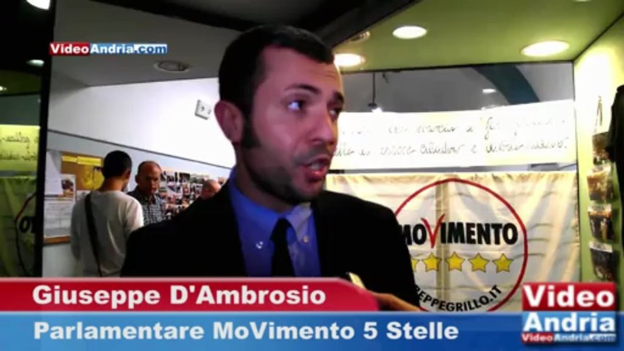 Nuova sede del MoVimento 5 Stelle ad Andria, presente il parlamentare Giuseppe d'Ambrosio