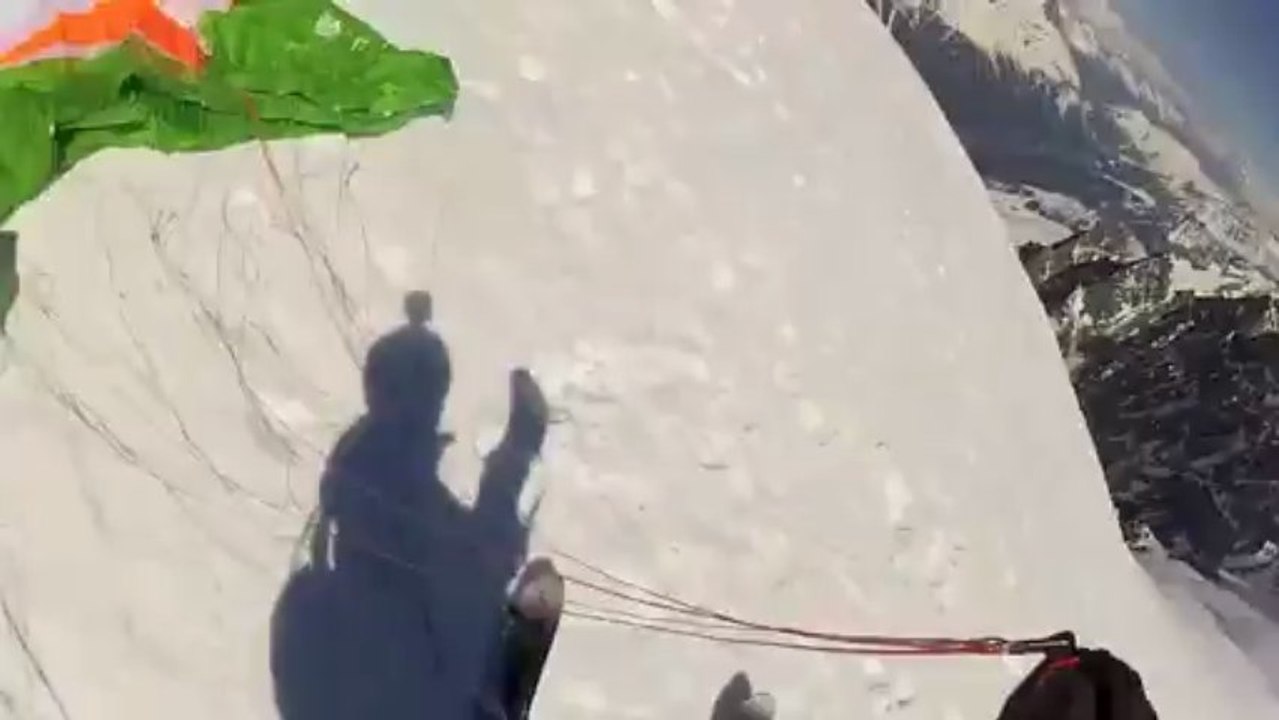 Speed Riding Face Nord de l'aiguille du Midi