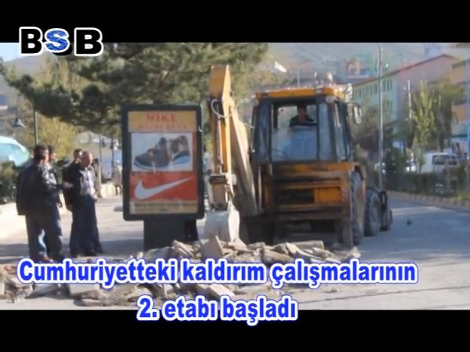 Cumhuriyetteki kaldırım çalışmalarının 2.etabı başladı