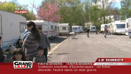 Les roms s'installent à la prison de Loos