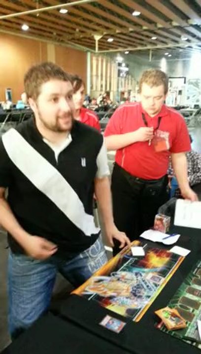 Fat french guy really happy to win a Giant Card Tournament at YCS Lille