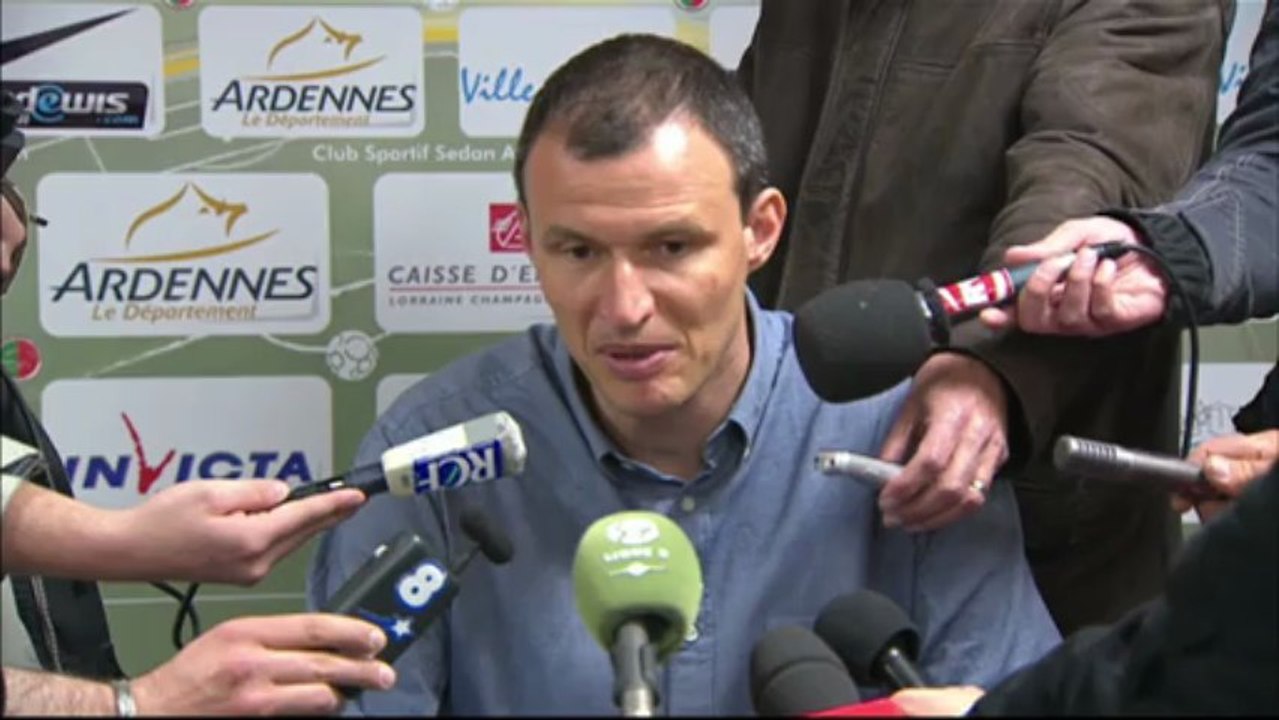 Conférence de presse CS Sedan - AS Monaco FC : Laurent  GUYOT (CSSA) - Claudio RANIERI (ASM) - saison 2012/2013