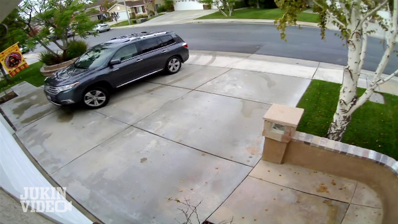Car slams into house twice