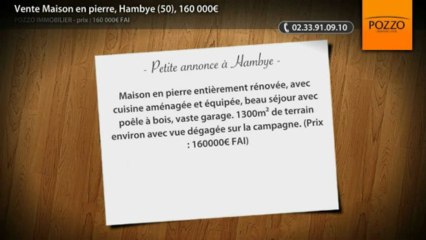Vente Maison en pierre, Hambye (50), 160 000€