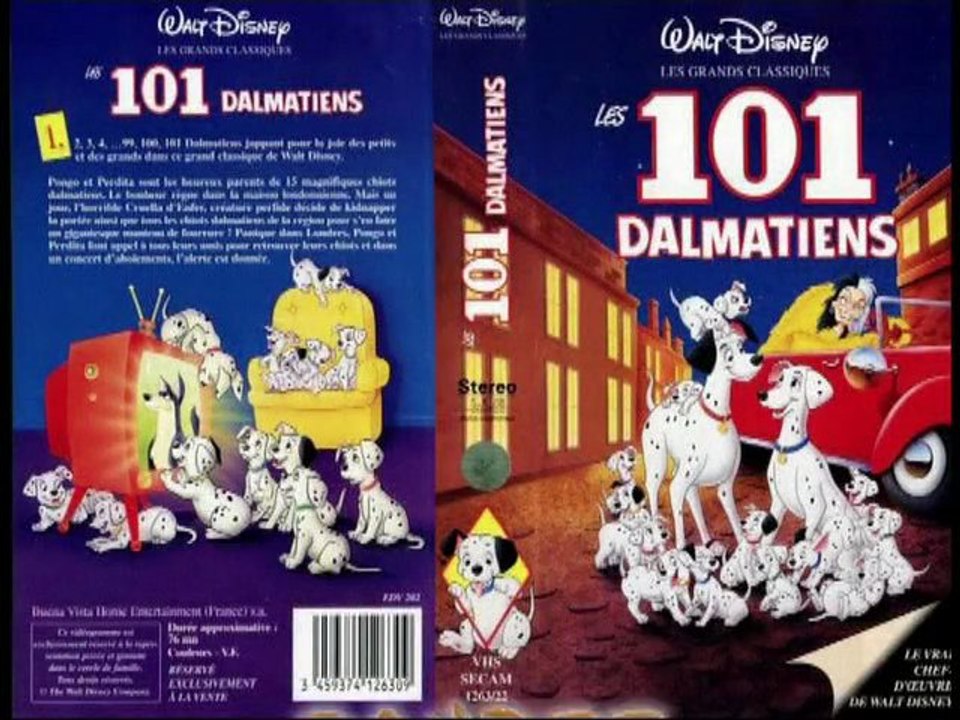 Bande annonces VHS Disney (Les 101 dalmatiens)