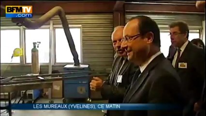 Hollande en visite en banlieue sur le thème de l'emploi - 30/04