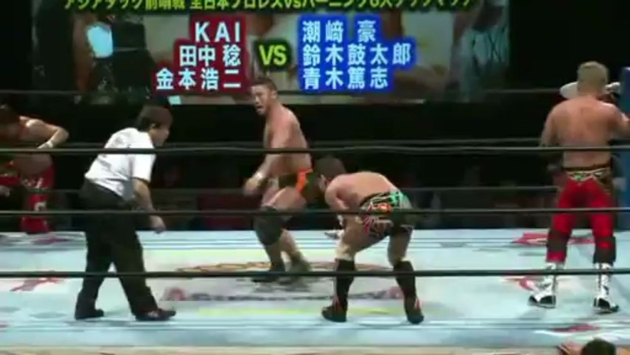 04. KAI, Kanemoto & Minoru vs Shiozaki, Suzui & Aoki - (AJPW 04/24/13)