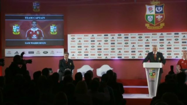 Wales star Sam Warburton unveiled as Lions captain