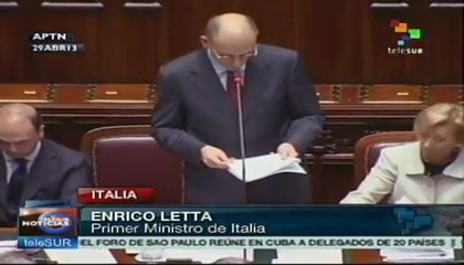 Letta se compromete a revitalizar la economía italiana