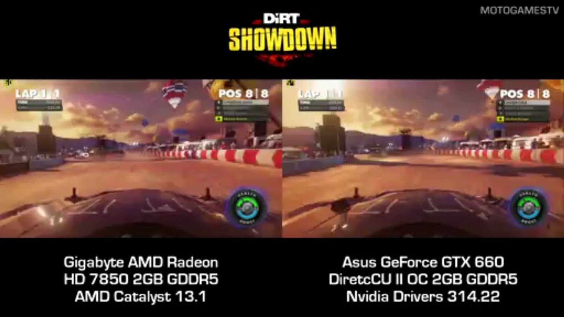 Dirt Showdown Radeon Hd 7850 Vs Geforce Gtx 660 Video Dailymotion