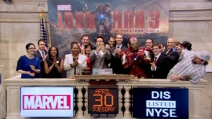 Robert Downey Jr. rings opening bell