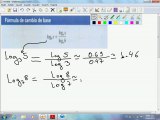 Cambio de base en logaritmos