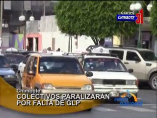 Chimbote Servicio de colectivos paralizara por falta de GLP