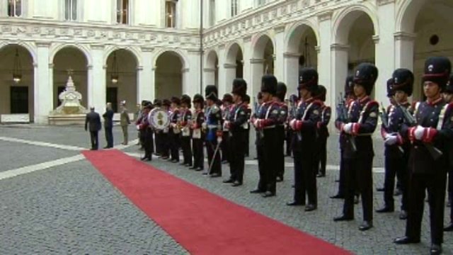 Roma - L'arrivo del Presidente della Repubblica di Israele, Shimon Peres (30.04.13)